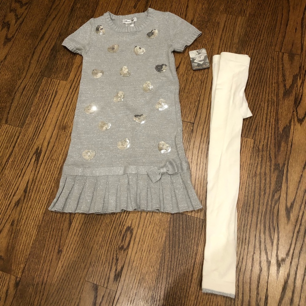 Jillian’s Closet 2pc Sweater Dress with footless tights L(6X)